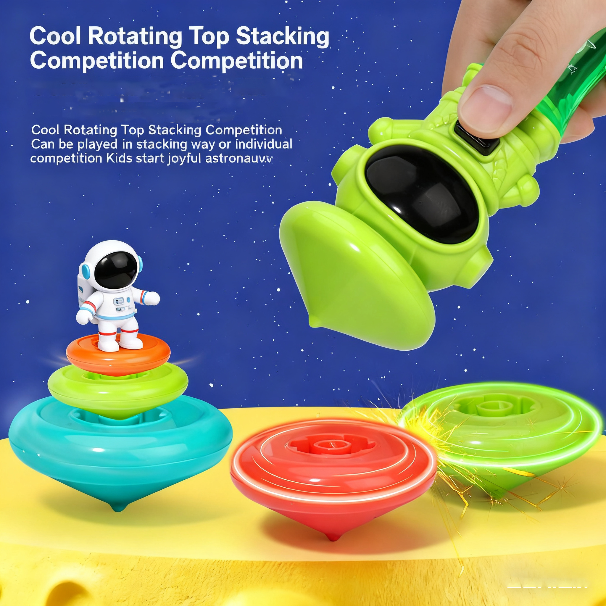Flying Saucer Launcher Flying Disc Toy for Kids Outdoor Play
