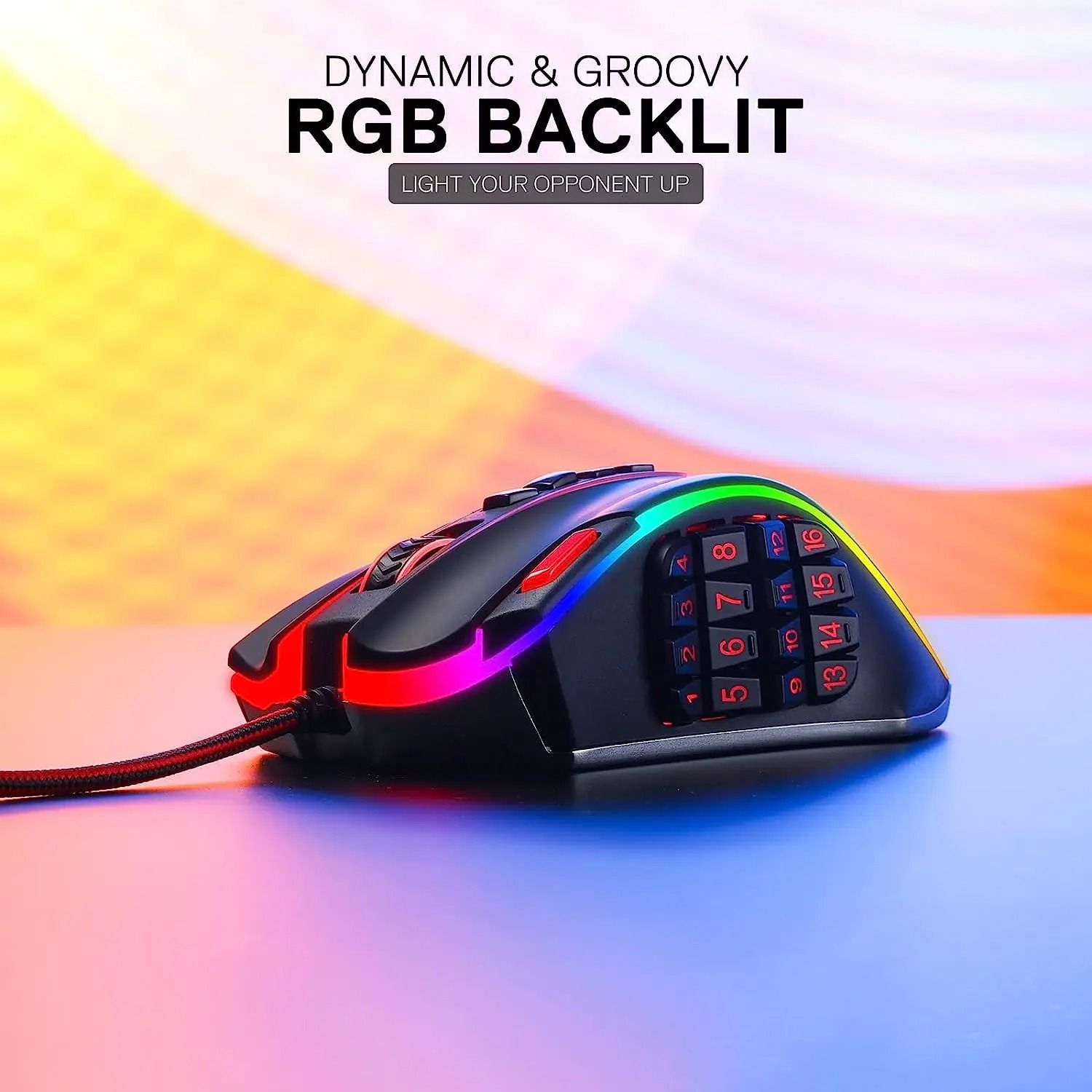 23-Button High-Precision MMO Gaming Mouse