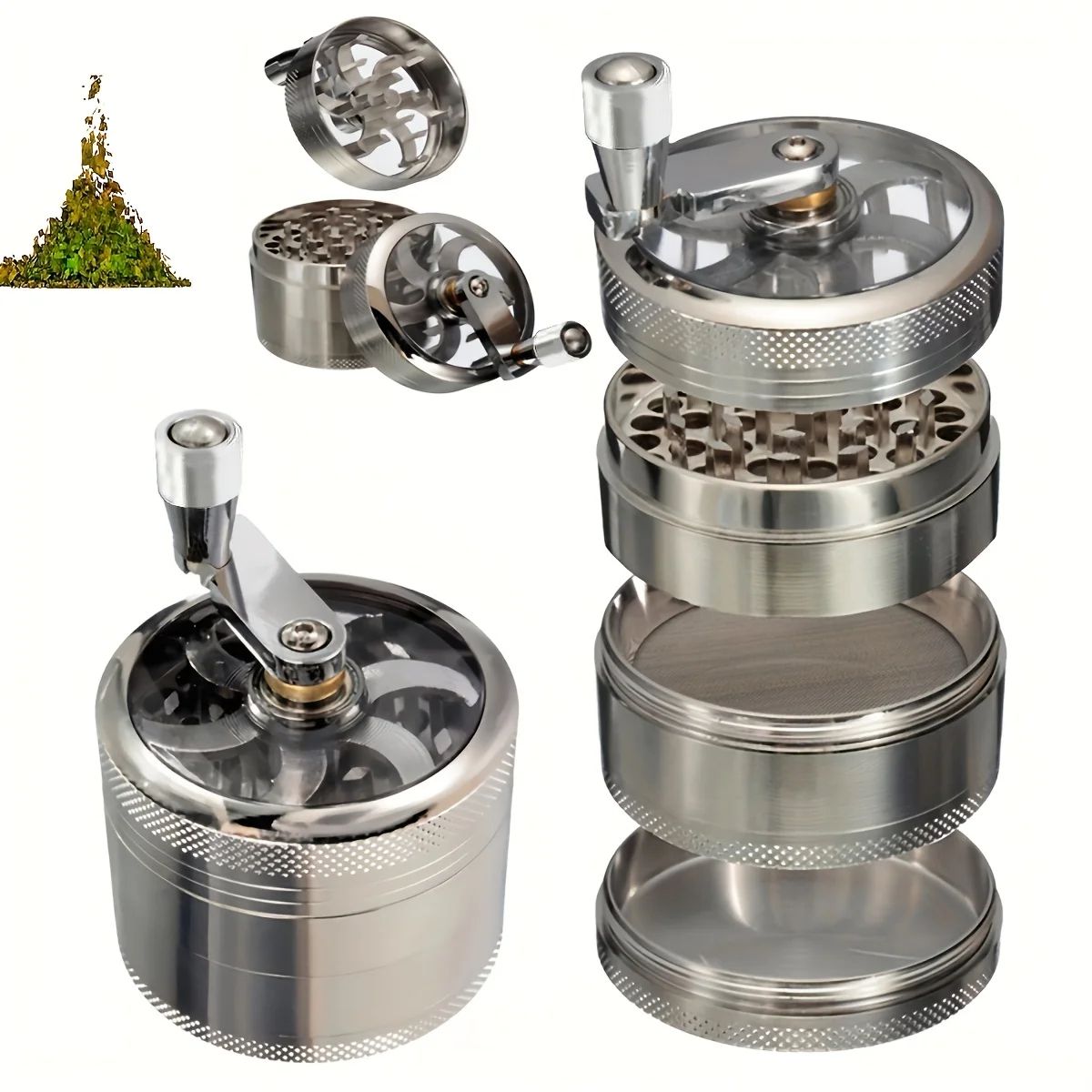 Nut & Hard Spice Grinder Manual Crusher for Nutmeg, Ginger, Rock Salt & Peppercorns, Handheld Tool