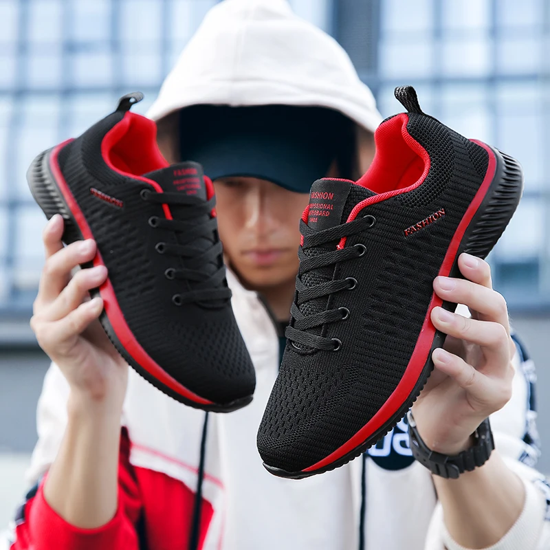 Lightweight Men Sport Shoes, Breathable Running Sneakers, Comfortable Walking Casual Shoes, Non-Slip Fashionable Men