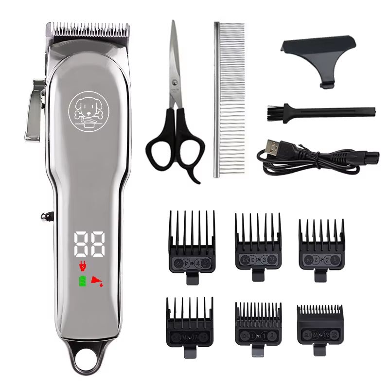 Professional Pet Grooming Clipper – Quiet Dog Hair Trimmer and Cat Shaver with Complete Grooming Kit
