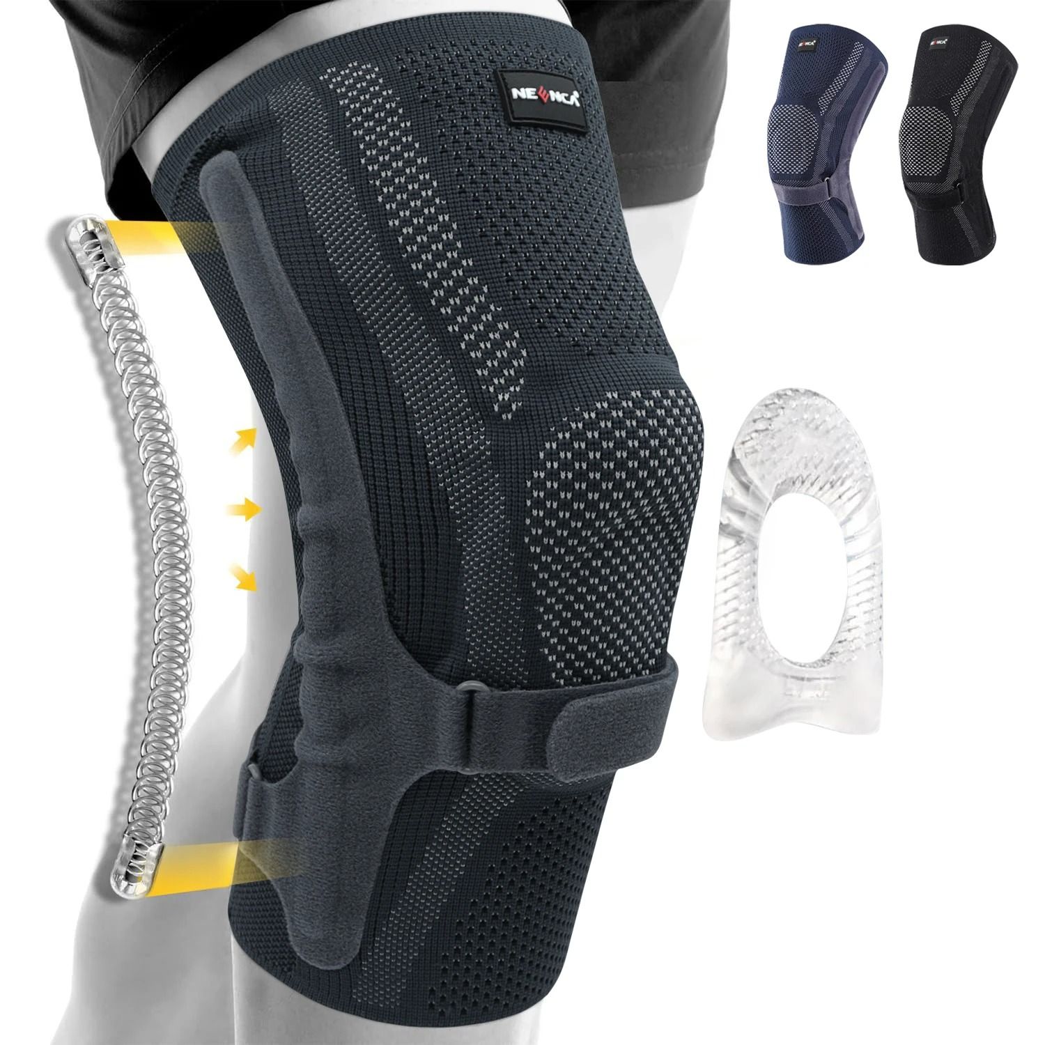 Aero-Kinetic Patella System – Premium NEENCA Compression Knee Sleeve with Side Stabilizers