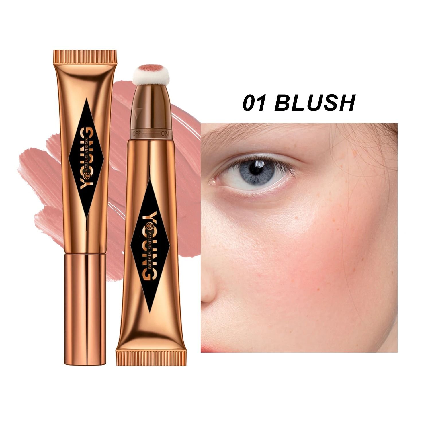 Young Vision Air Cushion Powder Blusher High Gloss Stick 6 Shades