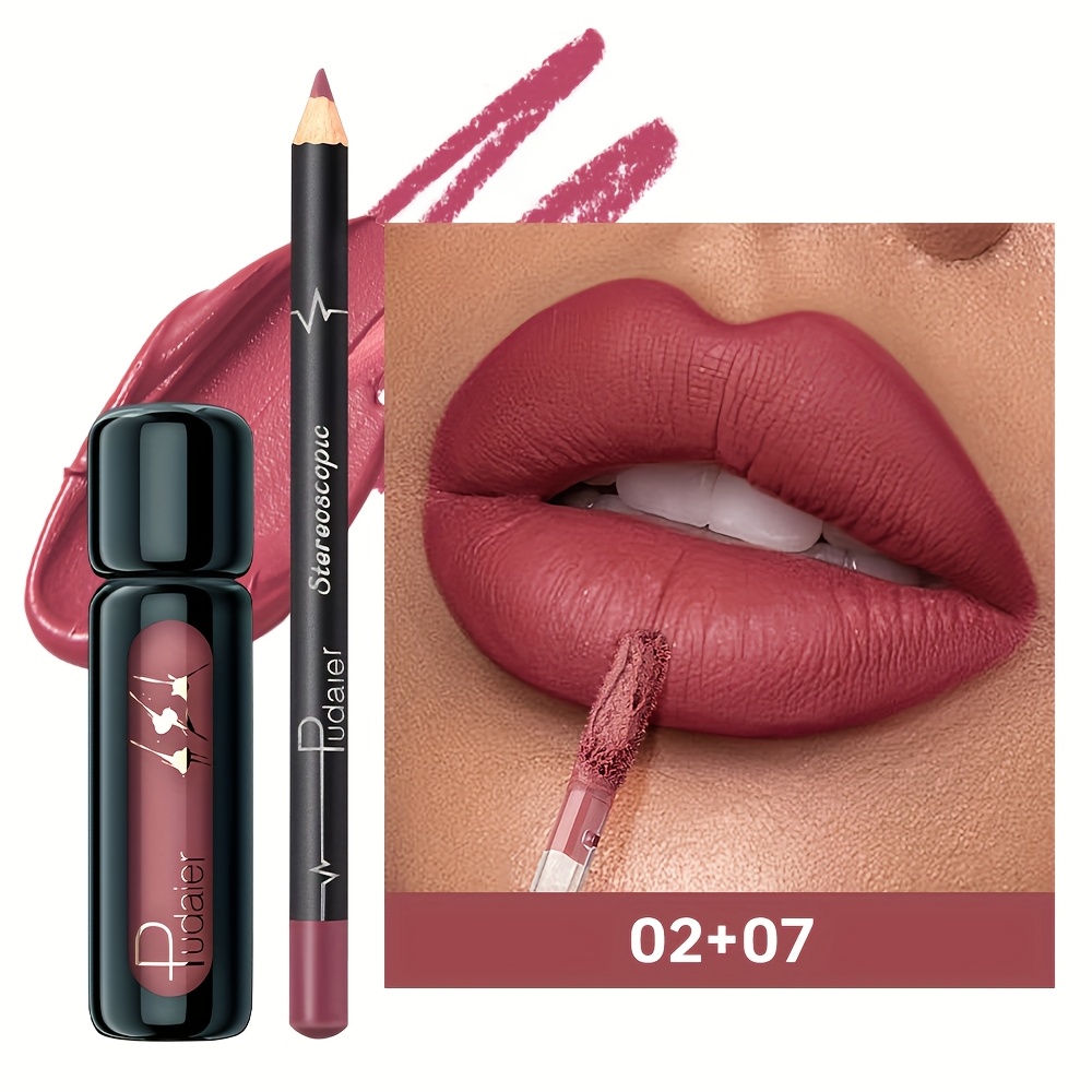 Waterproof Lip Liner Set Long Lasting Smudge Proof Matte Lip Pencil Collection
