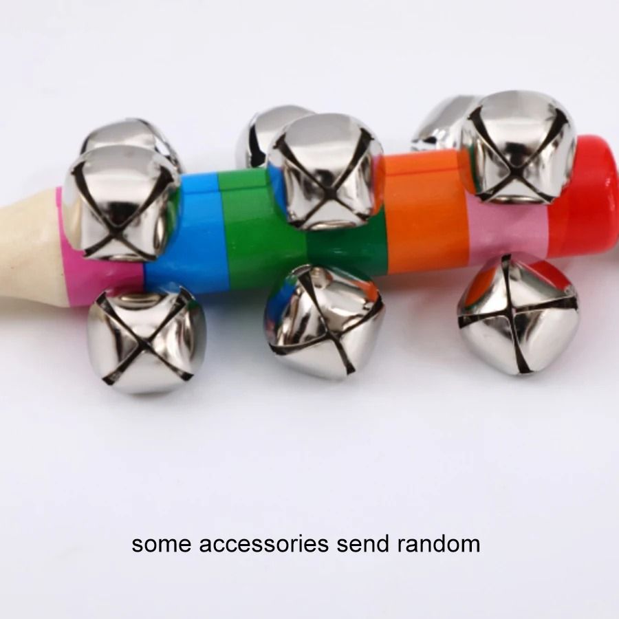 Colorful Rainbow Handheld Bell Stick Musical Toy