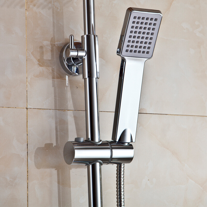 Adjustable Shower Head Holder with Degree Rotation Universal Shower Rail Slider Bracket