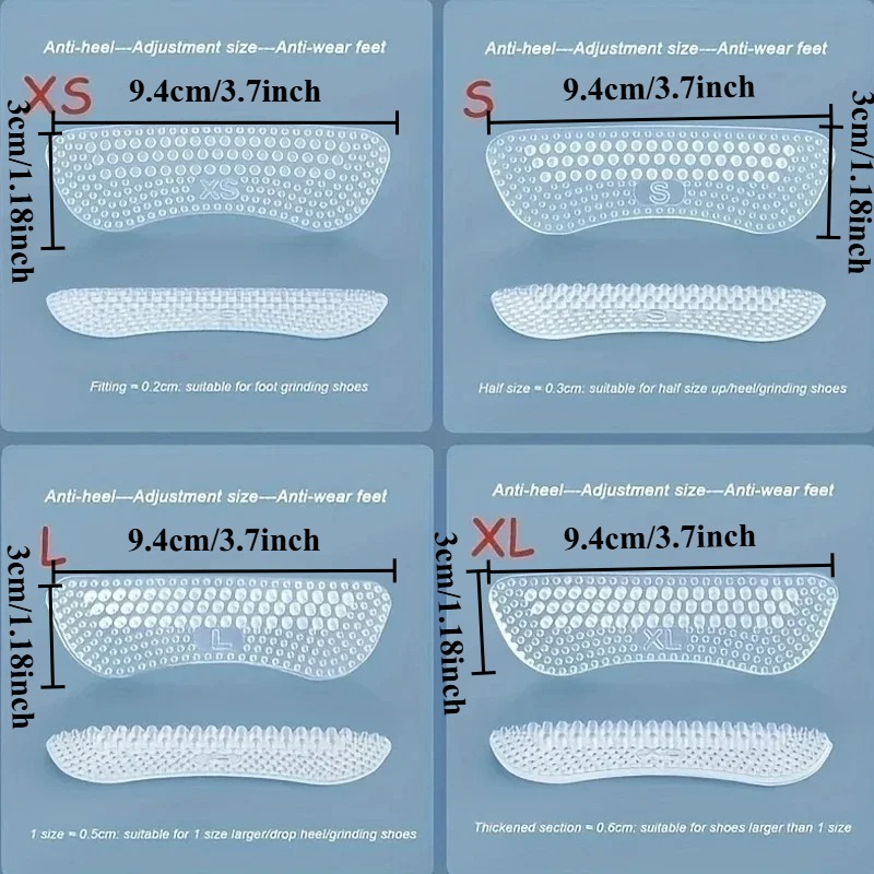 Upgrade Silicone Heel Stickers, Anti-Slip Heel Cushions for Women and Men