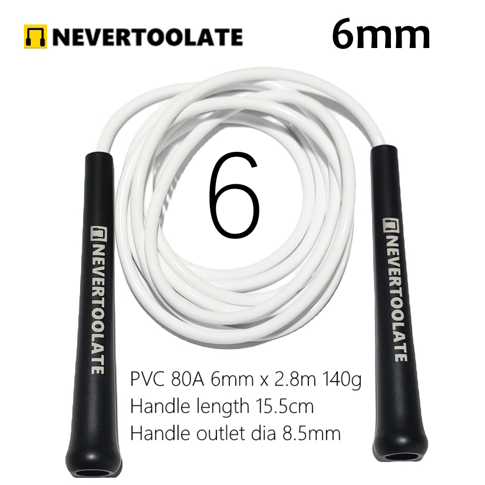 PVC Skip Rope Middle-Long Handle, Durable Jump Rope for Exercise, Gym, Speed, Endurance & Weight Loss
