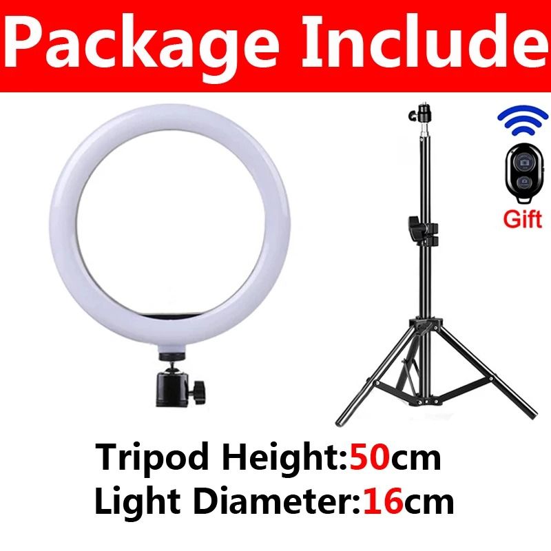 Professional High-Definition LED Studio Ring Light with Multi-Height Tripod and Bluetooth Control