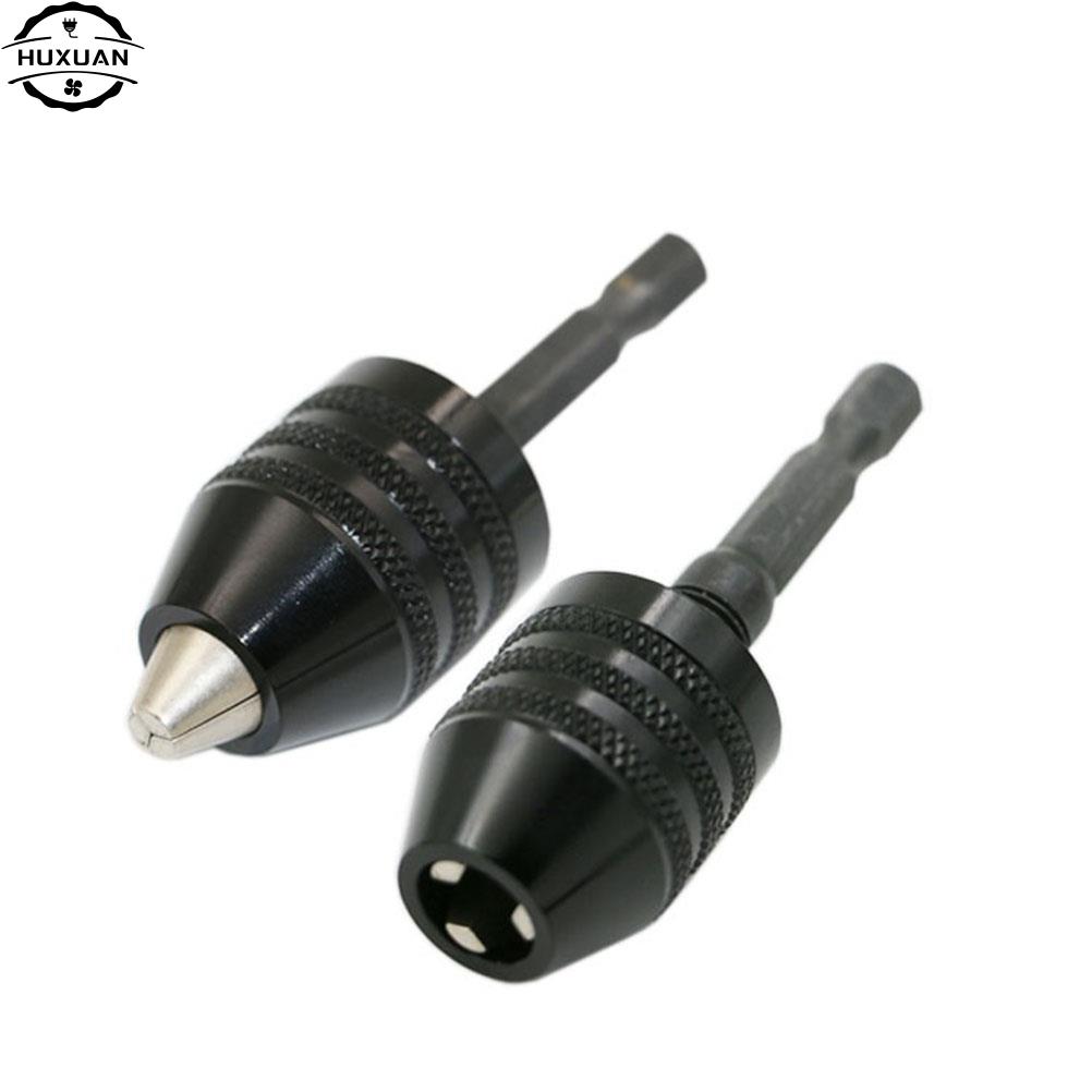 New Keyless Drill Chuck Adapter Hex Shank Power Tool Drill Bits Impact Driver Screwdriver