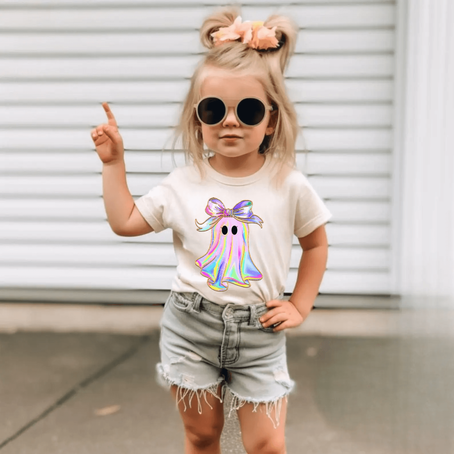 Halloween Girls Ghost Shirt Toddler Tee