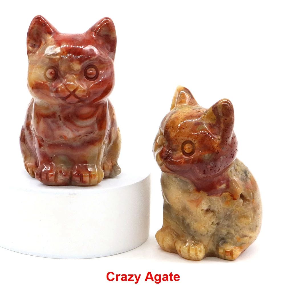 Amethyst Crystal Cat Statue