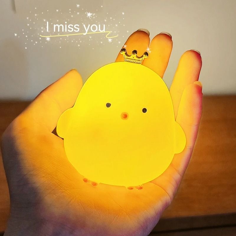 Silicone LED Bedside Night Light Chicken Lamp
