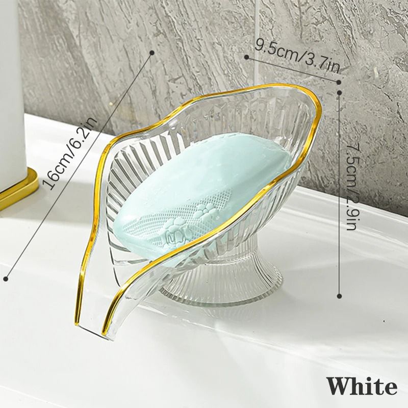 Creative Non-Slip Soap Holder with Suction Cup Drain, Stylish Shower Soap Container