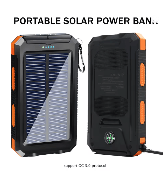 20000mAh Solar Power Bank Waterproof Portable Charger for Outdoor Use