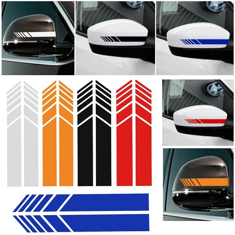 Reflective Car Stripe Stickers Rearview Mirror Vinyl Styling Decals