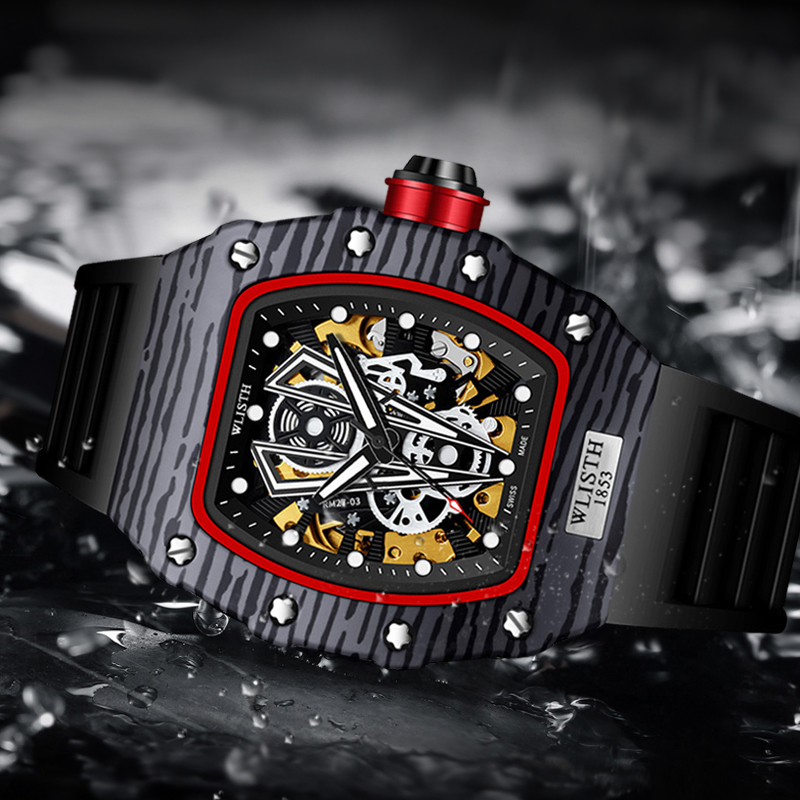 Business Men's Mechanical Watch, Waterproof Luminous Barrel Design