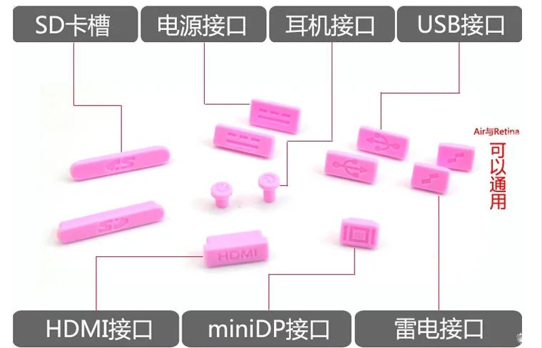 Laptop Anti Dust Plug Set