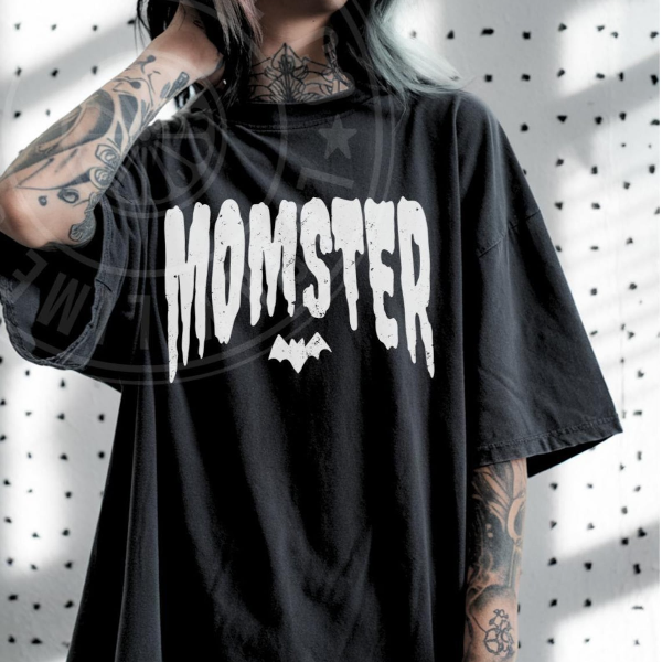 Momster Shirt, Retro Halloween Shirt, Spooky Mama Shirt, Mom Life Shirt, Funny Halloween, Tee