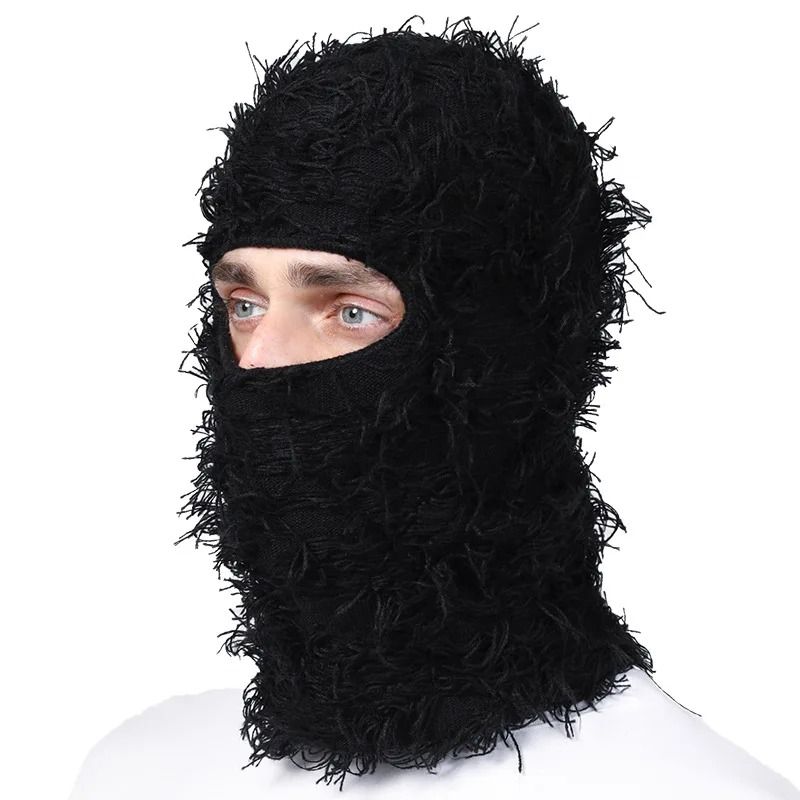 Distressed Knitted Tactical Balaclava & Ski Mask