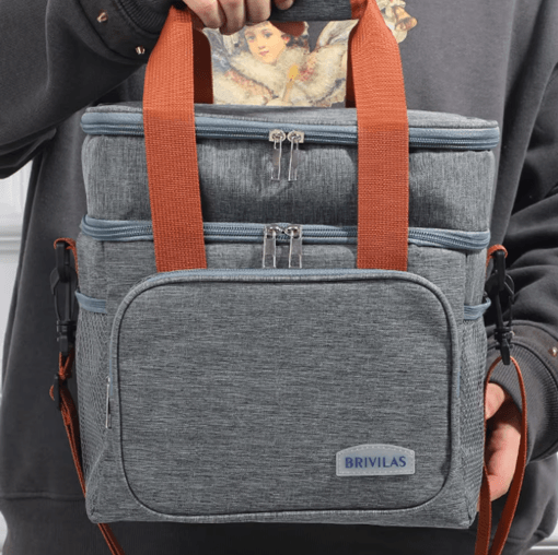 European and American Style Crossbody Insulated Lunch Bag Large Capacity Business Tote