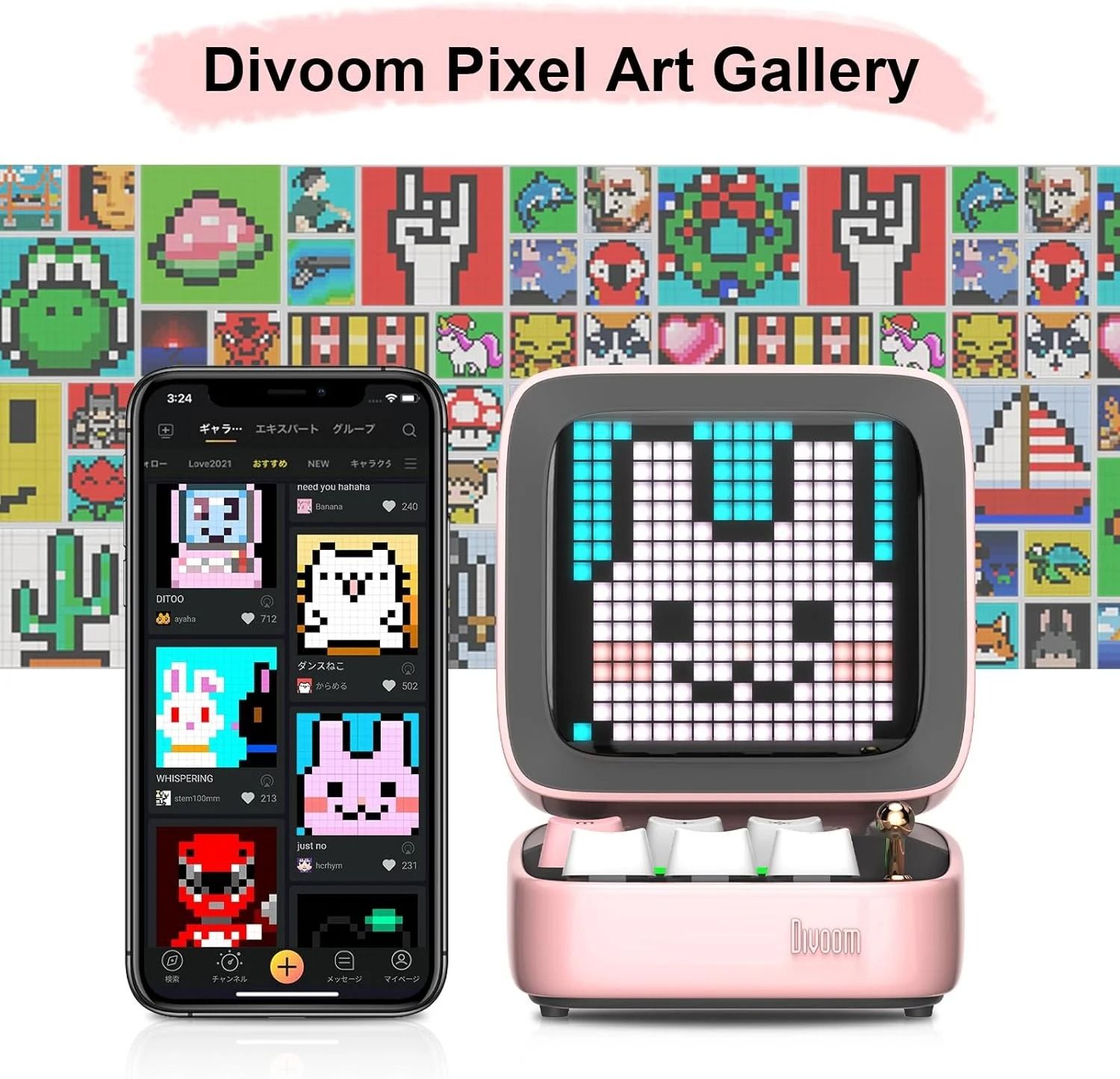 Retro Pixel Art Bluetooth Speaker with DIY LED Display and App Control