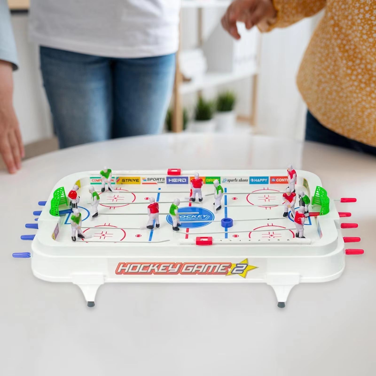 Mini Desktop Hockey Table Game for 2 Players Family Fun