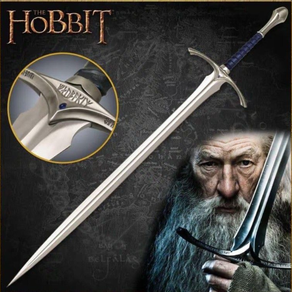 Glamdring Sword of Gandalf – Authentic Hobbit Replica with Display Plaque