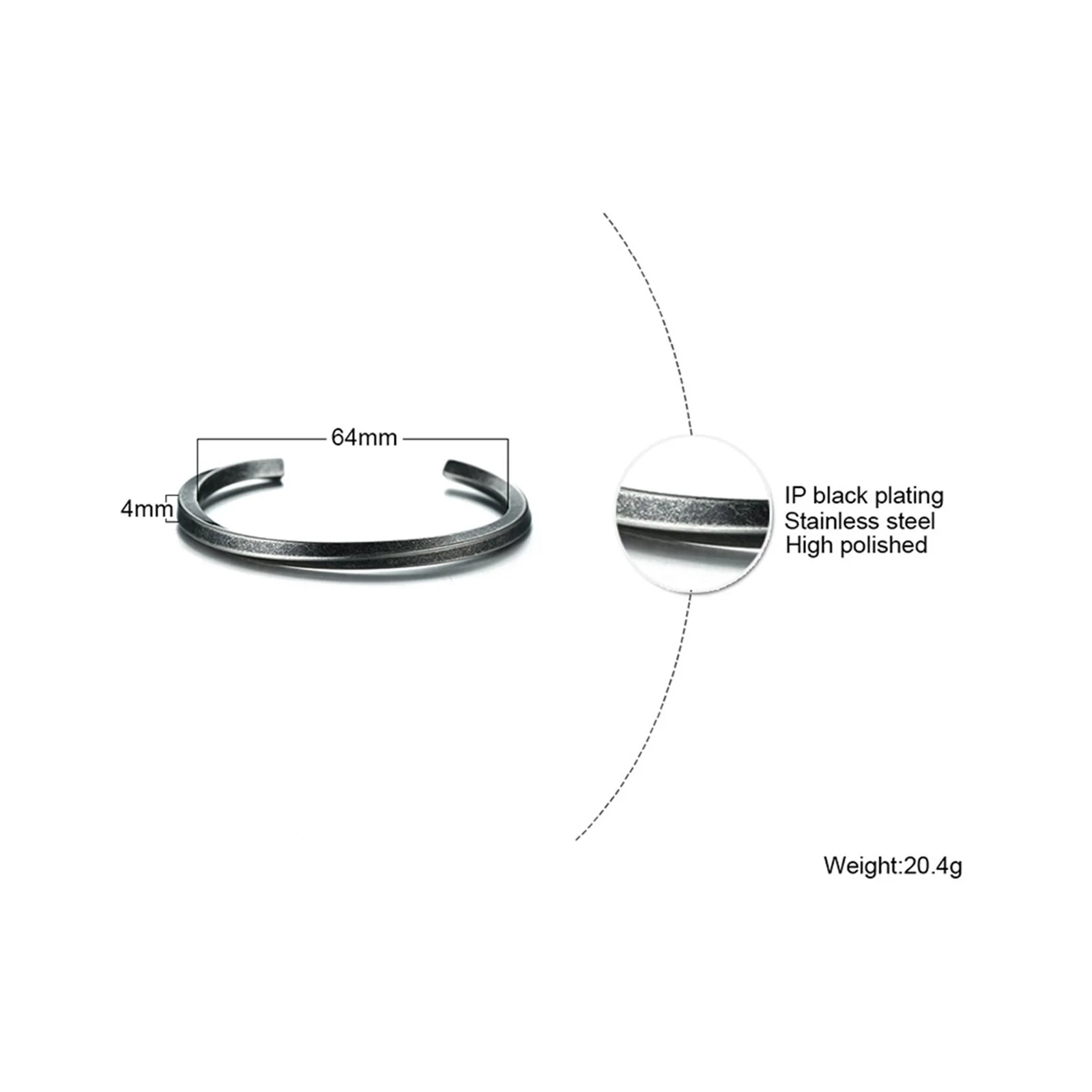 Stainless Steel Men's Thin Cuff Bracelet: Stylish Boyfriend Gift, Father's Day Present
