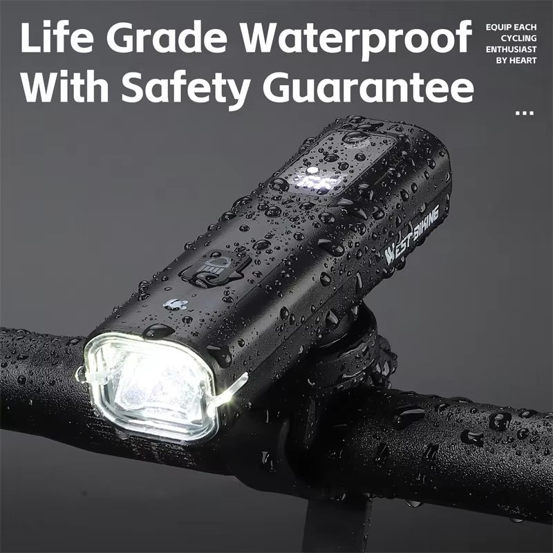 WEST BIKING Intelligent Bike Front Light 400 Lumens – Smart Light Sensing Rechargeable Bicycle Headlight with Quick Rele