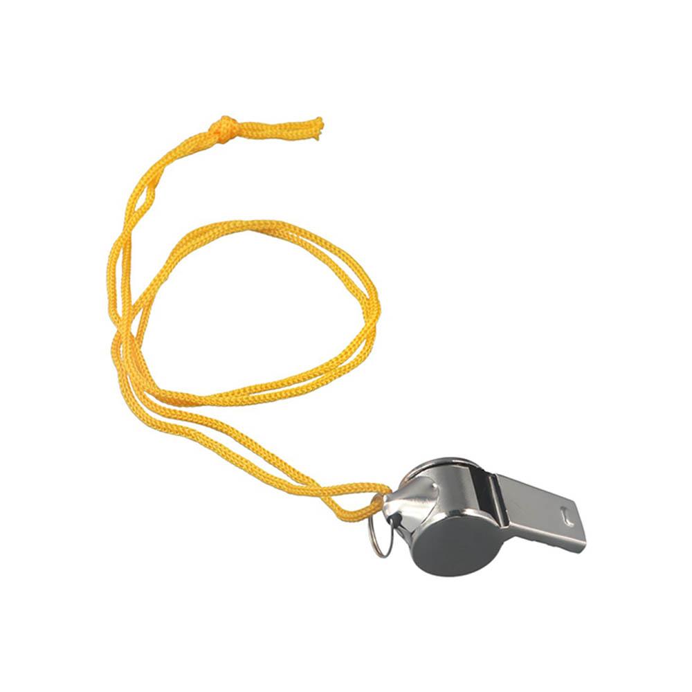 Loud Metal Whistle with Rope Professional Referee Whistle, Compact & Portable Stainless Steel Design