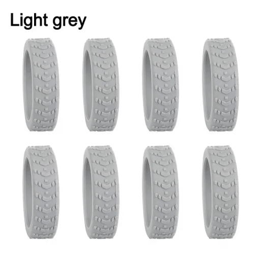 8 Piece Silicone Luggage Wheel Covers Noise Reducing Suitcase Caster Protectors for Smooth Travel