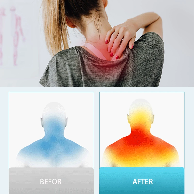 Multi-Functional Neck and Shoulder Massager with Hot Compress Adjustable Kneading