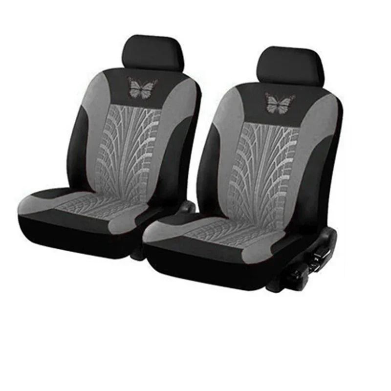 Universal Car Seat Cover Full Set with Butterfly Embroidery Design