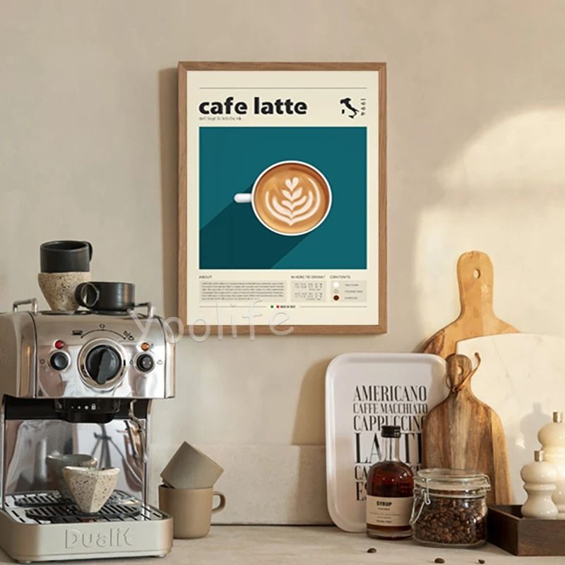 Coffee Culture Series – Modern Espresso & Latte Canvas Art
