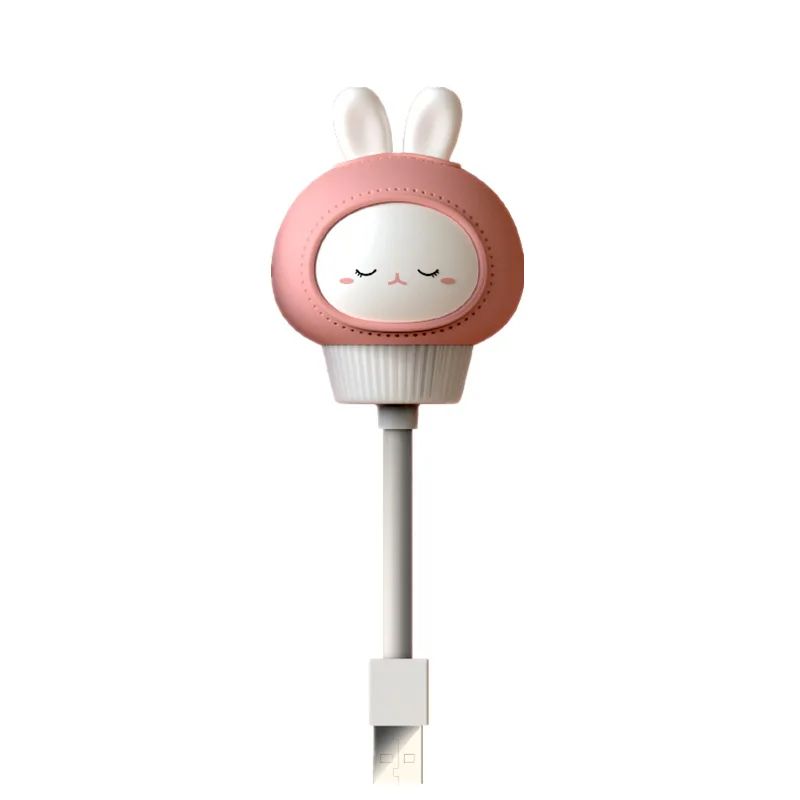 Cute Cartoon Bear & Kitten USB LED Night Light – Voice & Remote Control Kids Bedside Lamp