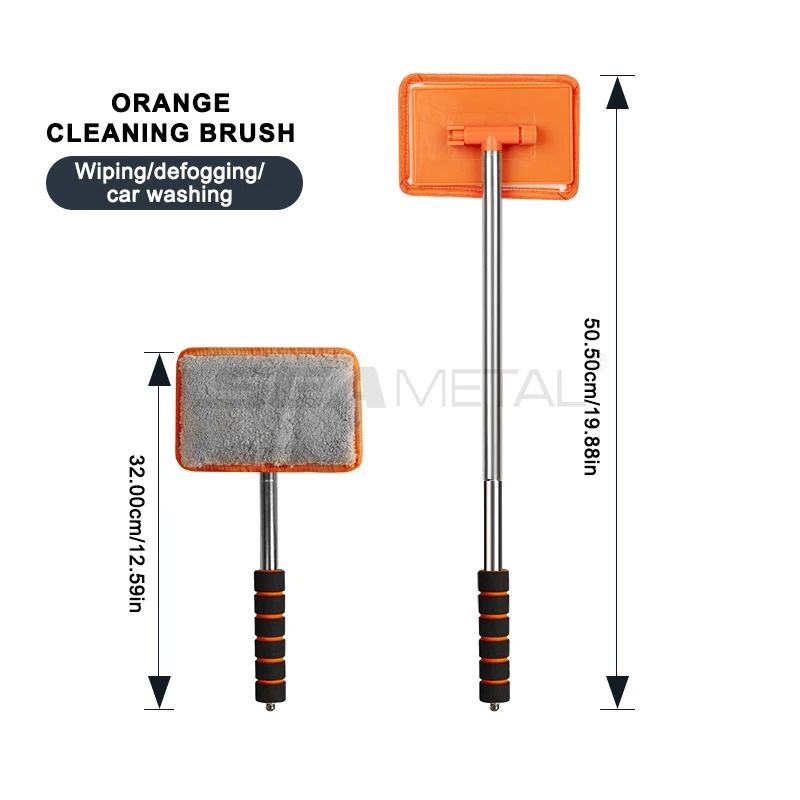 SEAMETAL Telescopic Windshield Defogging Brush Car Glass Cleaning Tool