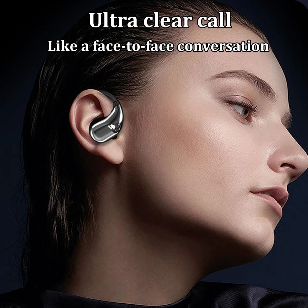 Bluetooth 5.4 Ear Hook Wireless Headphones with LED Display Waterproof TWS Earbuds