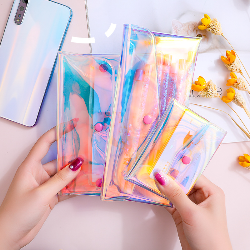Portable Women's Wallet Stylish Laser Design Coin Purse Clutch Wallet for Shopping Makeup Pouch Cosmetic Bag