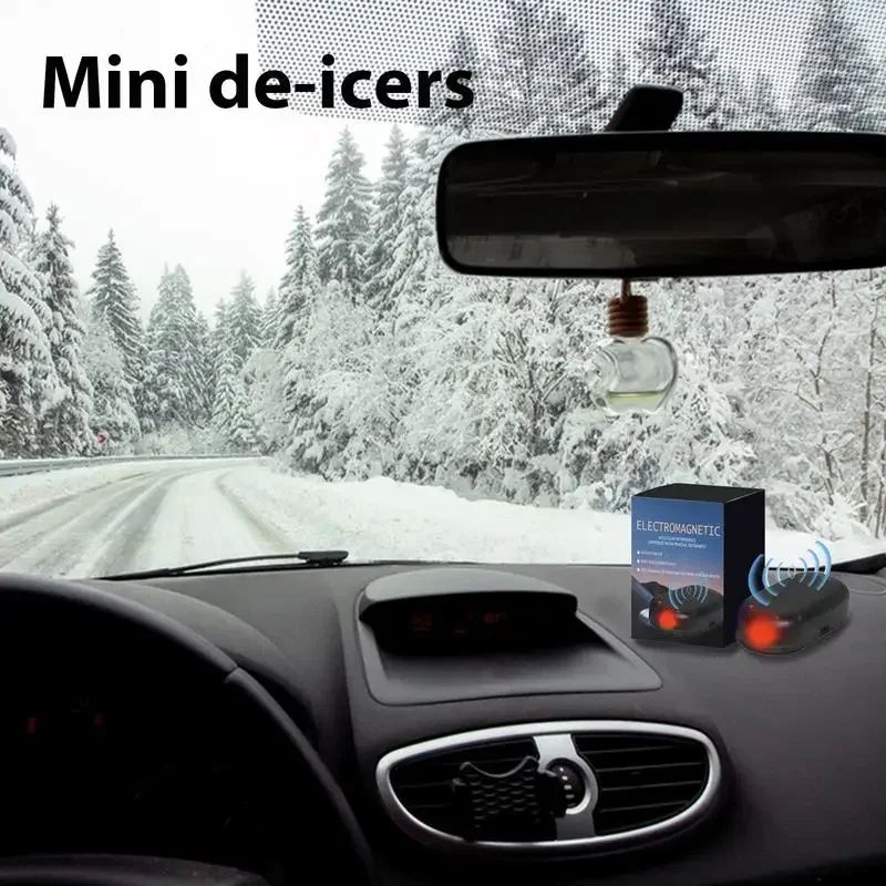 Solar Car De-Icer & Anti-Theft Warning Light – Electromagnetic Windshield Defroster Device (Solar + USB)