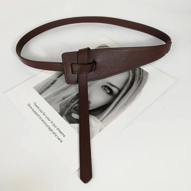 Soft Knot Style PU Leather Waist Belt for Women