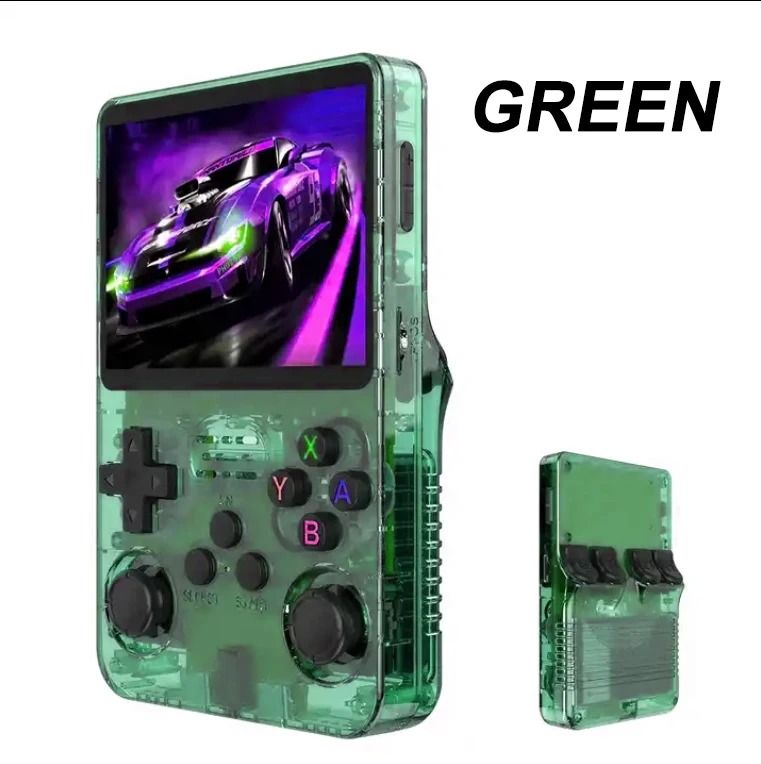 R36S Retro Handheld Video Game Console with 35 Inch IPS Screen and 64GB 10000 Games