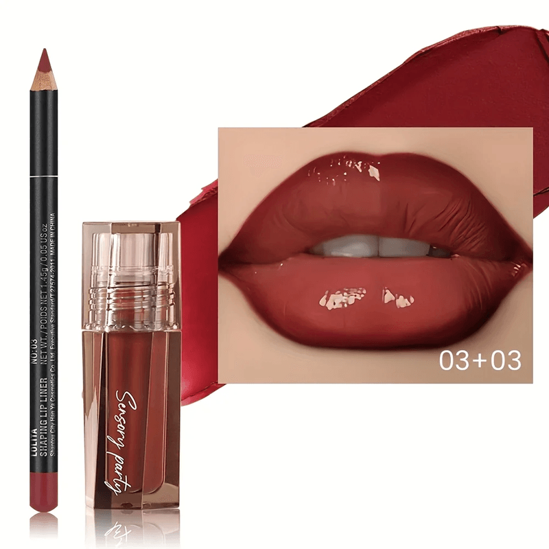 Hydrating Lip Gloss and Lip Liner Set Precision Defined Lips