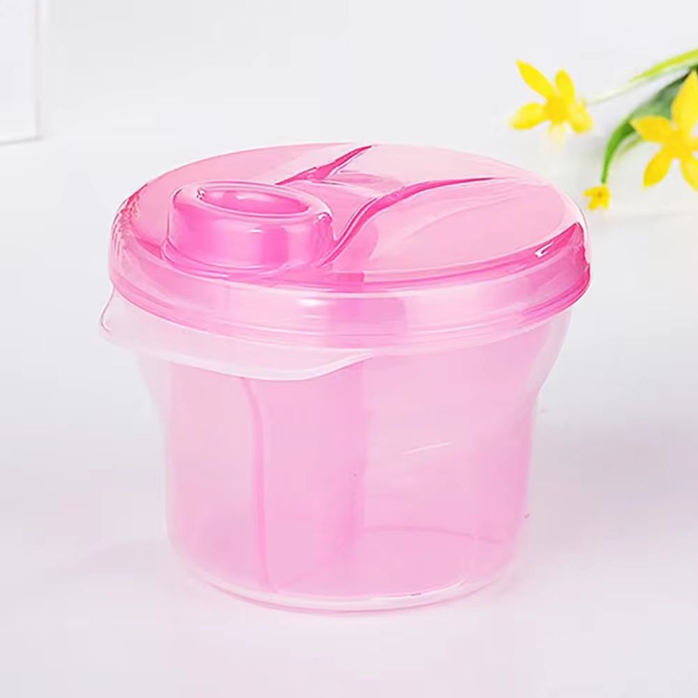 Rotating Double-Layer 3-Grid Baby Milk Powder Container and Travel Snack Box