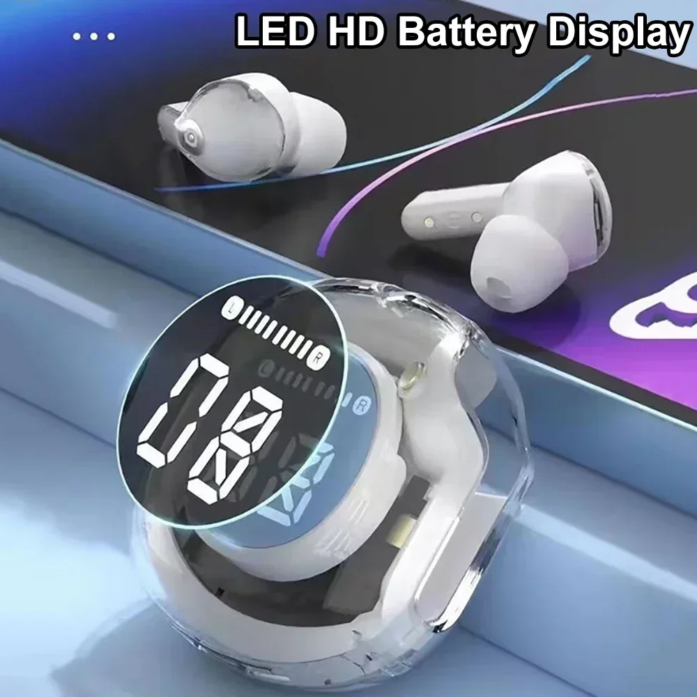 T8 Wireless Bluetooth Headset with LED Power Display Digital Wireless Earphones