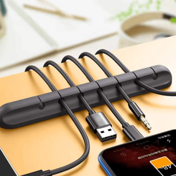 Silicone Cable Holder Clips – Self-Adhesive Desk Cord Organizer & Wire Manager