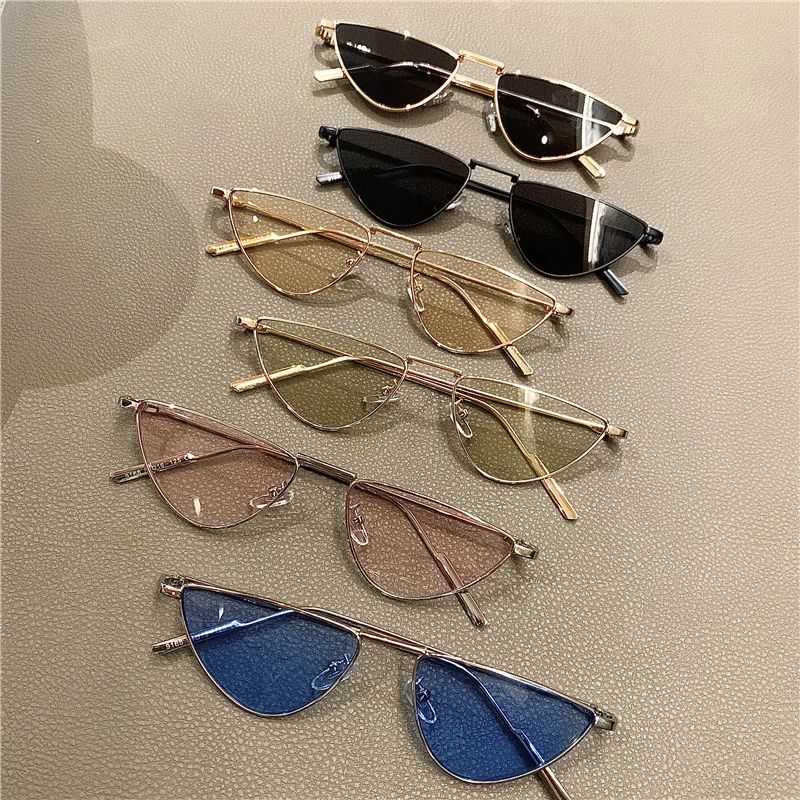 Women Small Cat Eye Metal UV400 Fashion Sunglasses