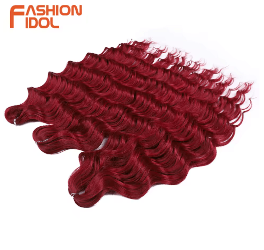 Anna Hair 24 Inch Loose Deep Wave Synthetic Crochet Braiding Hair Ombre Blonde Water Wave