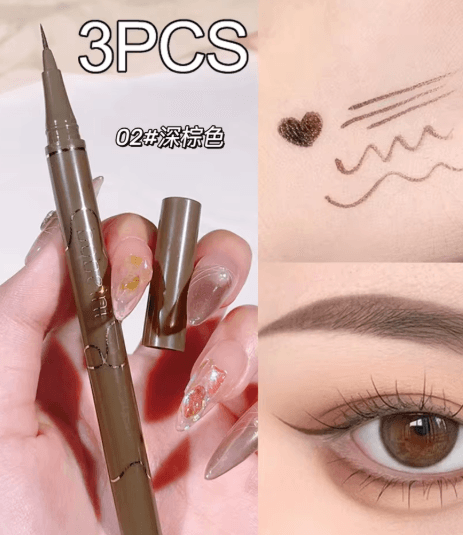 Slim Brown Liquid Eyeliner Waterproof Long Lasting Precision Pen