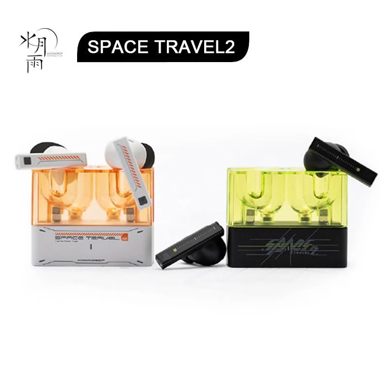 Moondrop Space Travel 2 Wireless Bluetooth Earphones with Active Noise Cancelling and Low Latency Game Mode